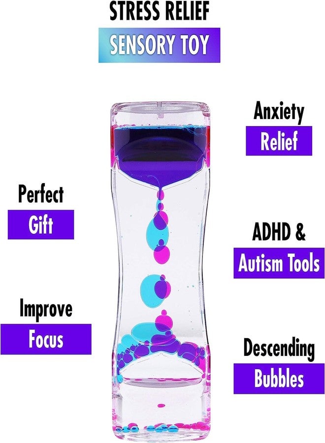 Pryfil Liquid Motion Bubbler Timer Sensory Toys for Relaxation,Water Motion Timer Fidget Toy for All Age,Drip Oil Motion Bubble Sensory Play for Office Home Table Decor (1 Pack)-Multicolor - Image 4